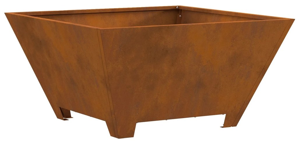 Fogueira vidaXL Quadrada 60x60x30 cm Aço Envelhecido