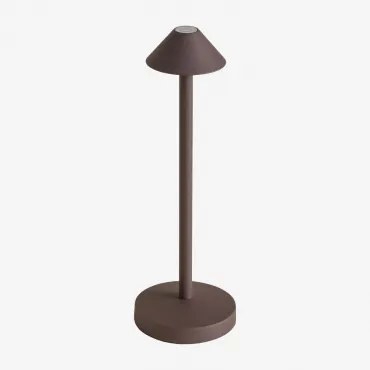 Lâmpada De Mesa Led Sem Fios Em Ferro Emilija Castanho Café - Sklum