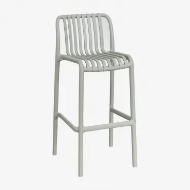 Pack De 2 Bancos Altos Empilháveis Em Polipropileno Wendell Verde Cáqui & ↑75 Cm - Sklum
