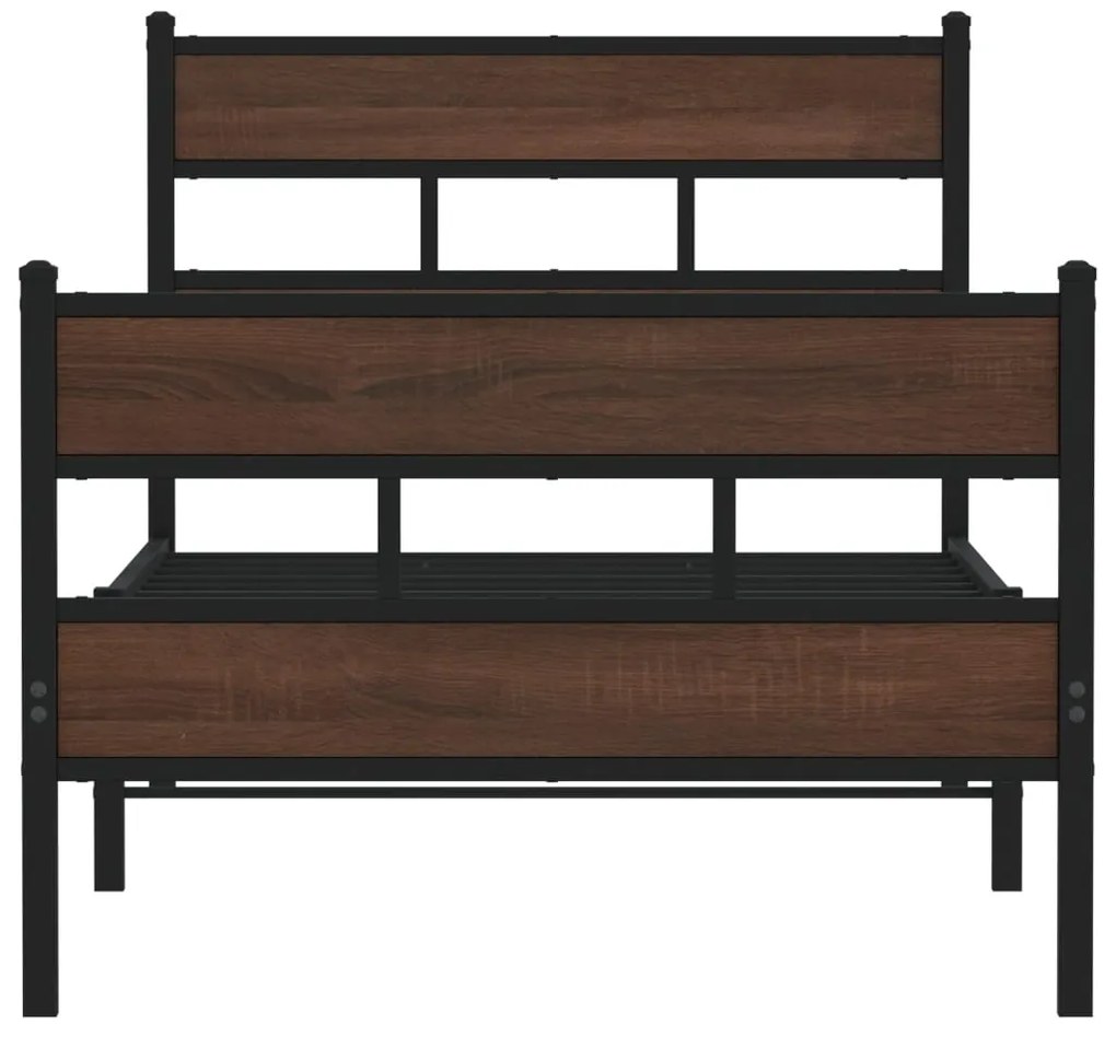 Cama sem colchão com cabeceira e pés 75x190 cm