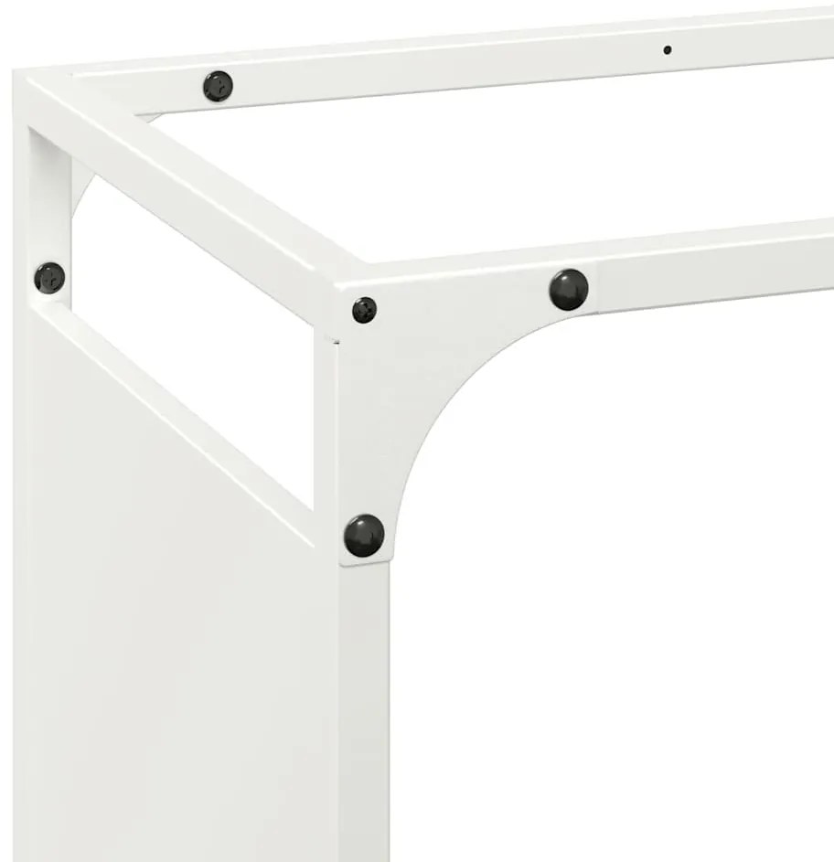 Suporte para lenha 90x28x90 cm aço laminado a frio branco