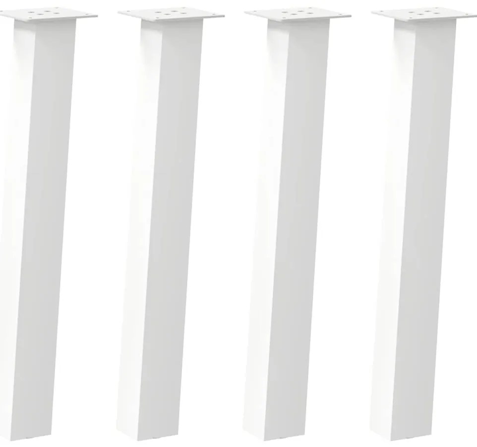 Pés de mesa de console 4 peças, branco, 72 cm, aço