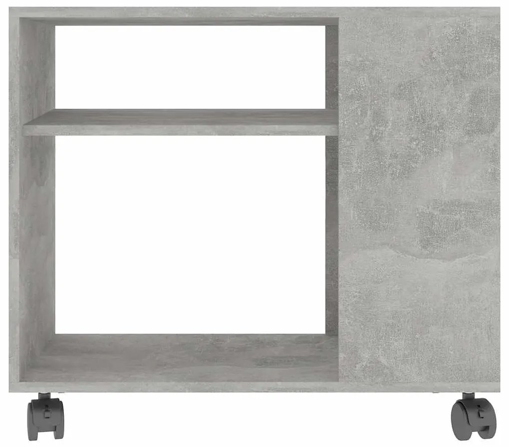 Mesa de apoio 70x35x55 cm madeira processada cinza cimento