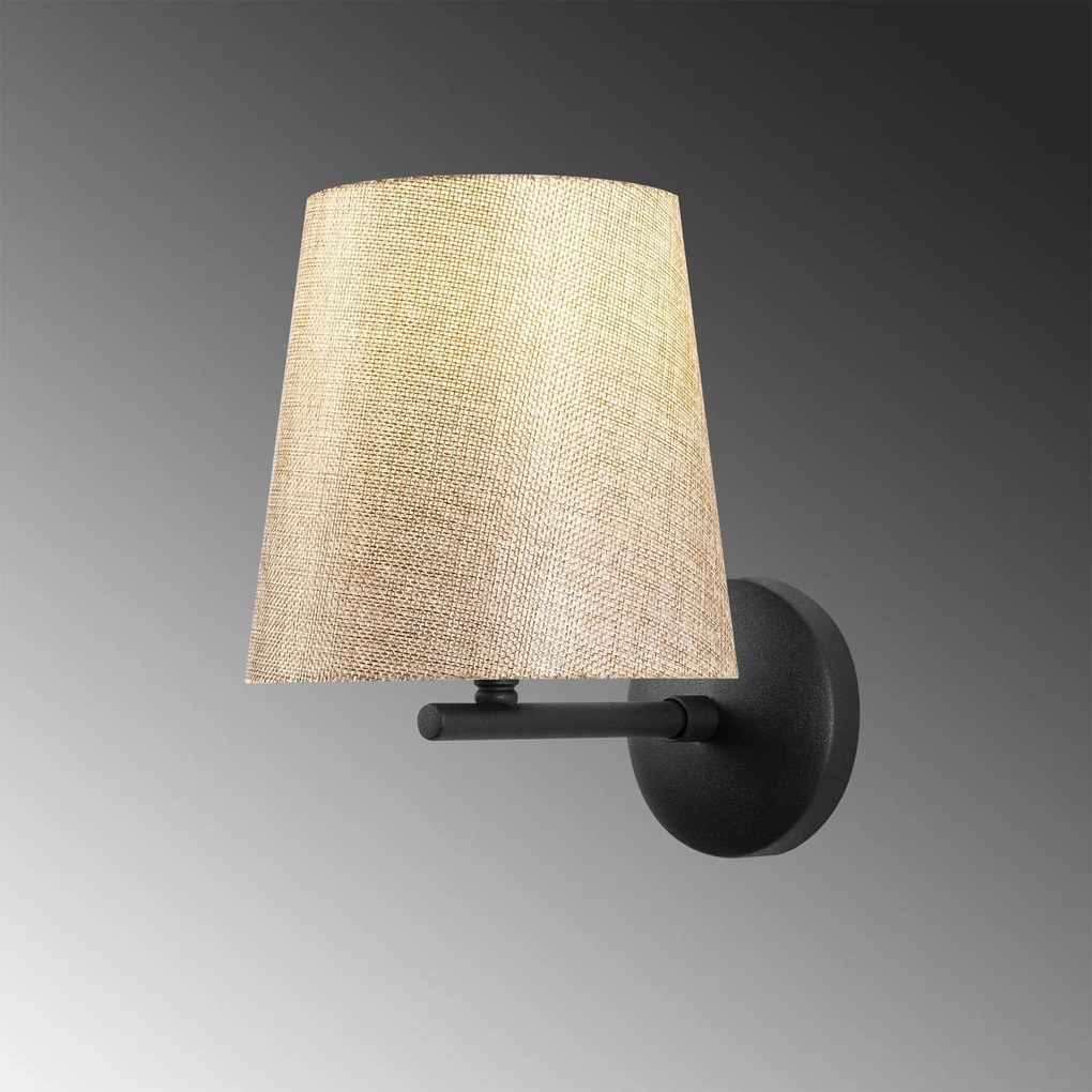 Candeeiro de Parede Profil – Preto e Creme – 18 x 22 cm