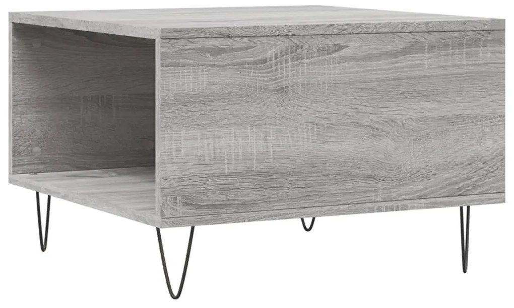 Mesa de centro 55x55x36,5 cm derivados de madeira cinza sonoma