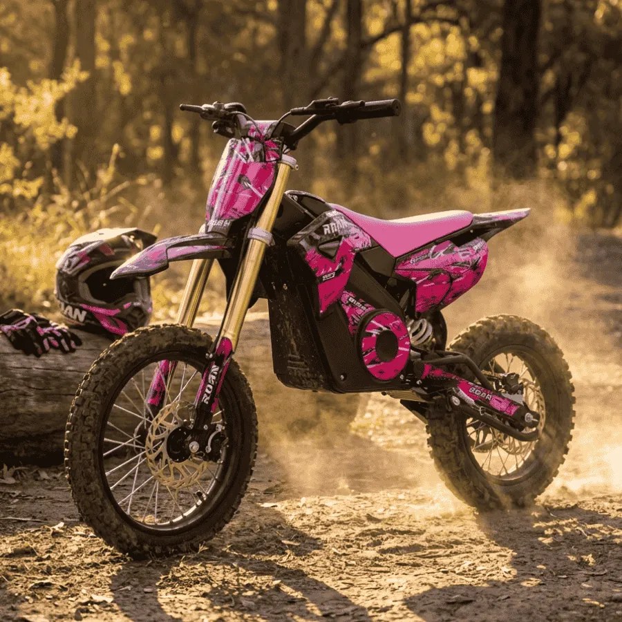 Mini moto elétrica para crianças 1800W Roan 903 batería litio 48V 13Ah Rosa