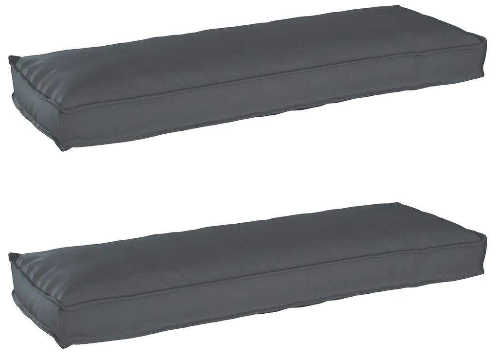 vidaXL Conjunto de Almofadas para Palete 2 pcs Antracite