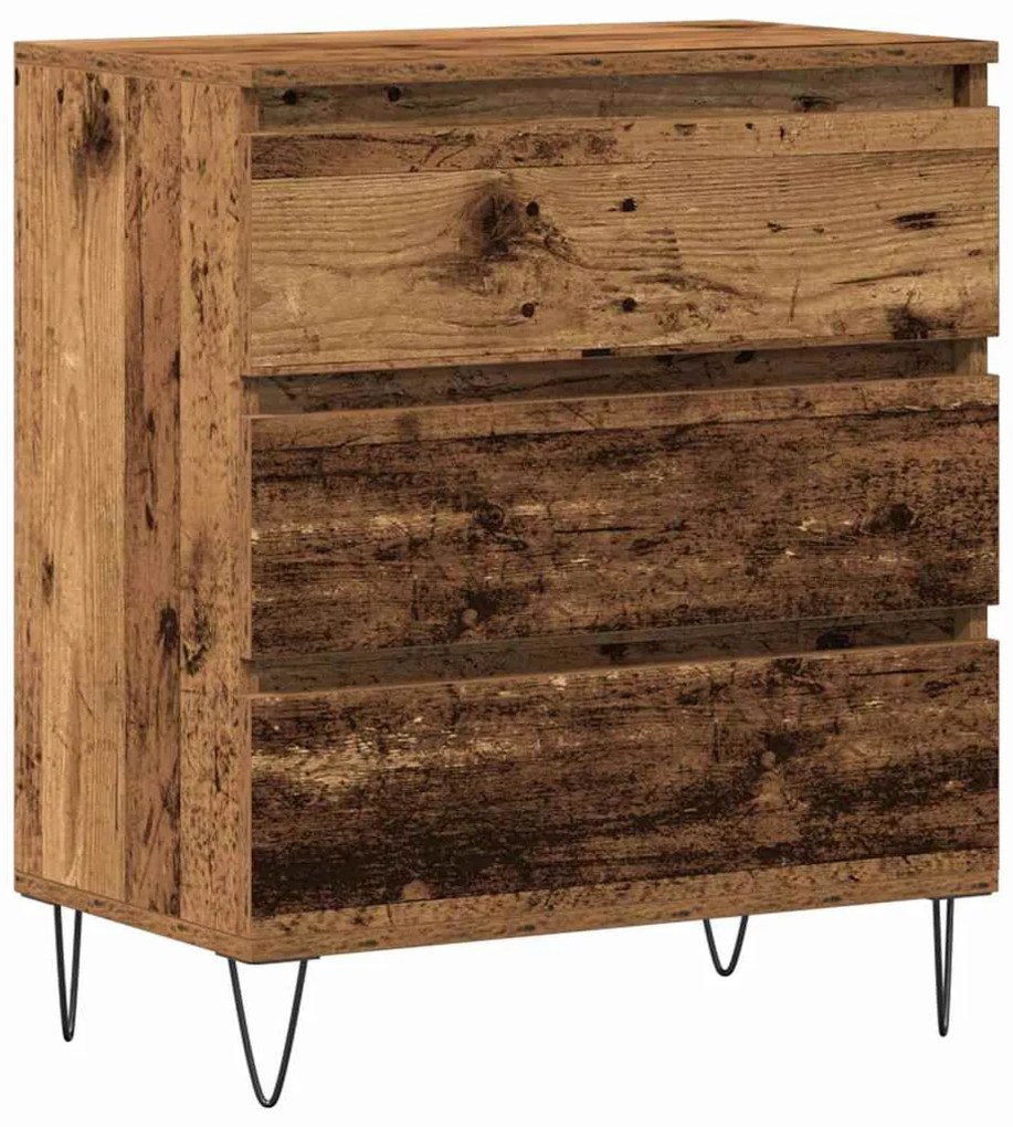 Sideboard vidaXL com Gavetas Madeira Velha 60x35x70 cm Madeira Engenha