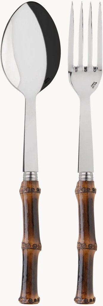 Talheres de salada em madeira de bambu Panda