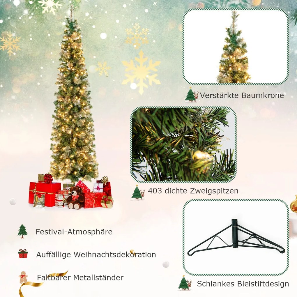 Árvore de Natal artificial de Halloween com 183 cm de altura, com luzes LED e enfeites, preta