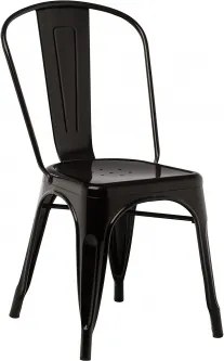 Pacote De 2 Cadeiras De Jantar Empilháveis Lix Preto - Sklum