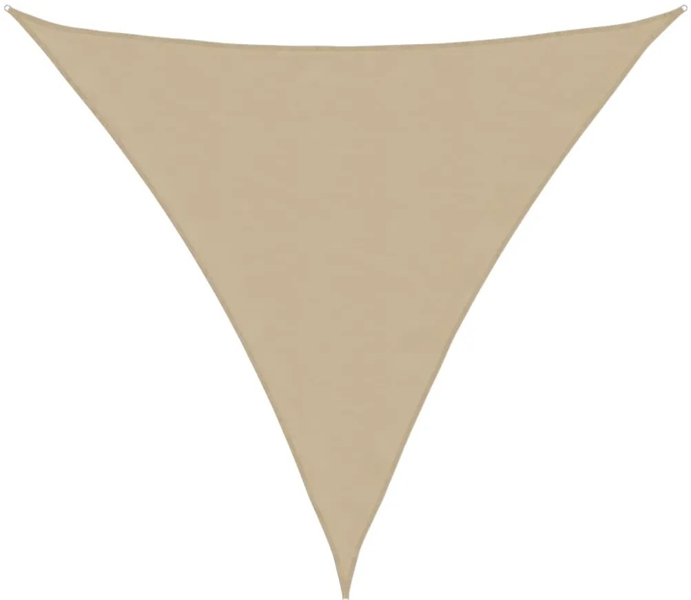 Guarda-sol tecido Oxford triangular 3,6x3,6x3,6 m bege