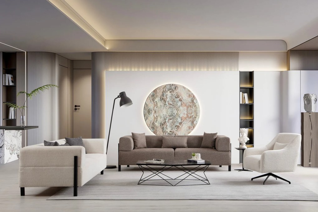 Sofá de 3 Lugares Gio – Branco – 225 cm x 93 cm x 75 cm