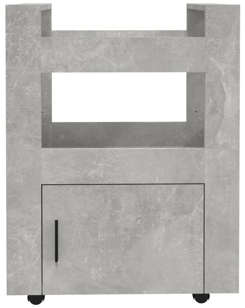 Carrinho de cozinha 60x45x80 cm derivados madeira cinza cimento