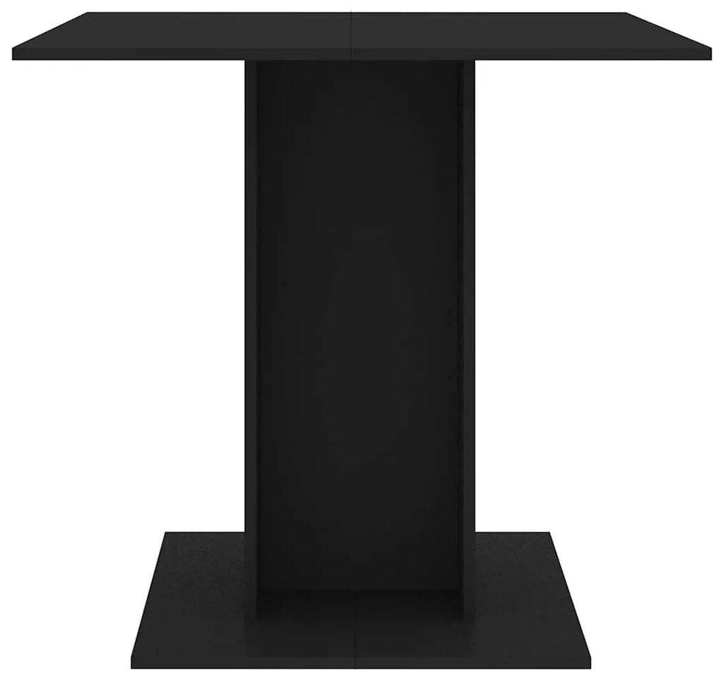Mesa de jantar 80x80x75 cm derivados de madeira preto