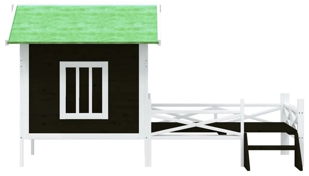 Casota para cães 159x120x88,5 cm pinho maciço cinzento