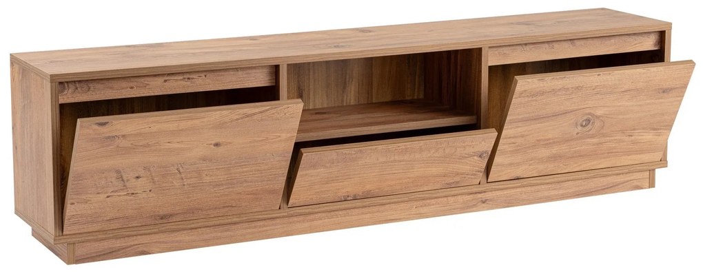 Móvel de TV "Vanguard" - 160x42x29,5 cm - Design Moderno - Pinho Atlân