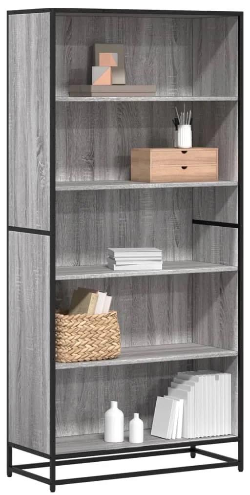 Estante 80,5x35x170,5 cm derivados de madeira cinzento sonoma