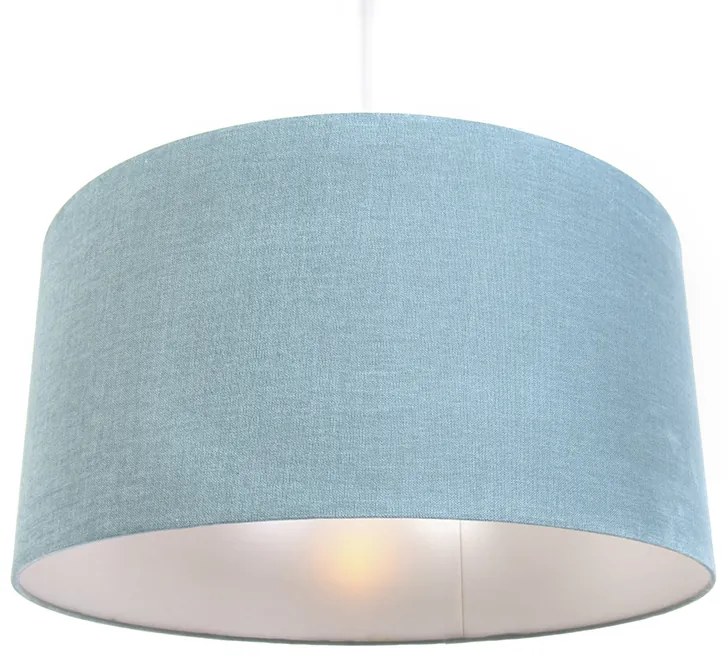 Candeeiro de suspensão branco com cúpula azul 50 cm - Combi 1 Moderno