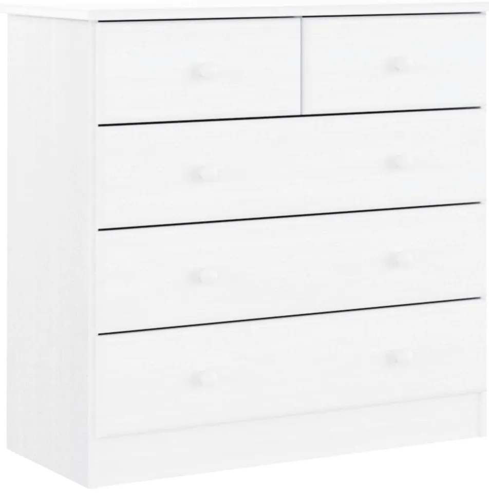 Aparador alto ALTA 77x35x165 cm madeira de pinho maciça branco
