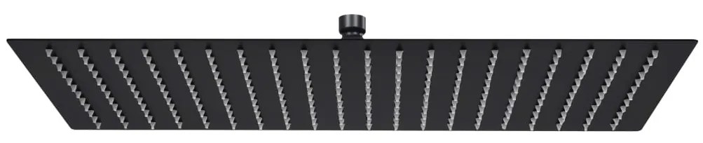 vidaXL Cabeça de chuveiro retangular 50x30 cm aço inoxidável preto