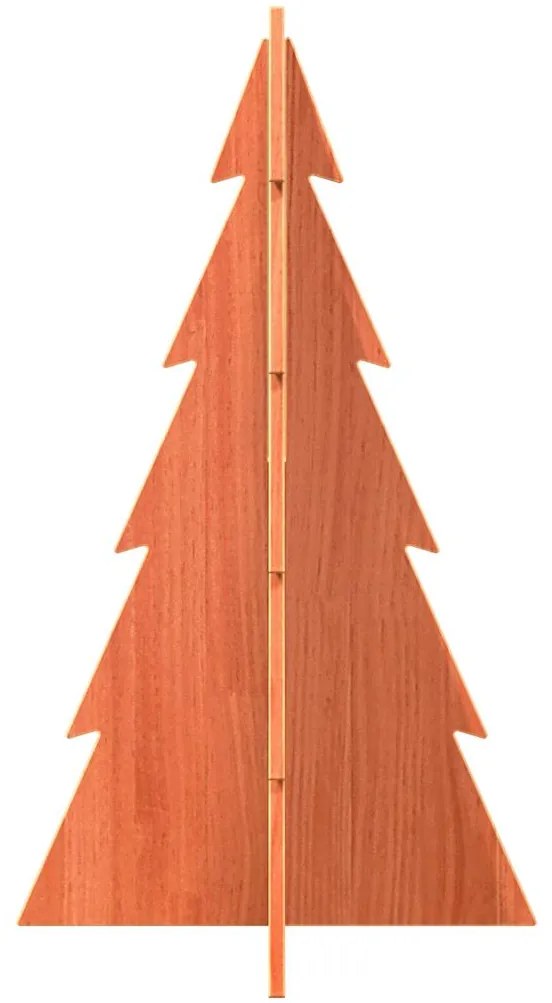 Árvore de Natal decorativa 80 cm pinho maciço castanho-mel
