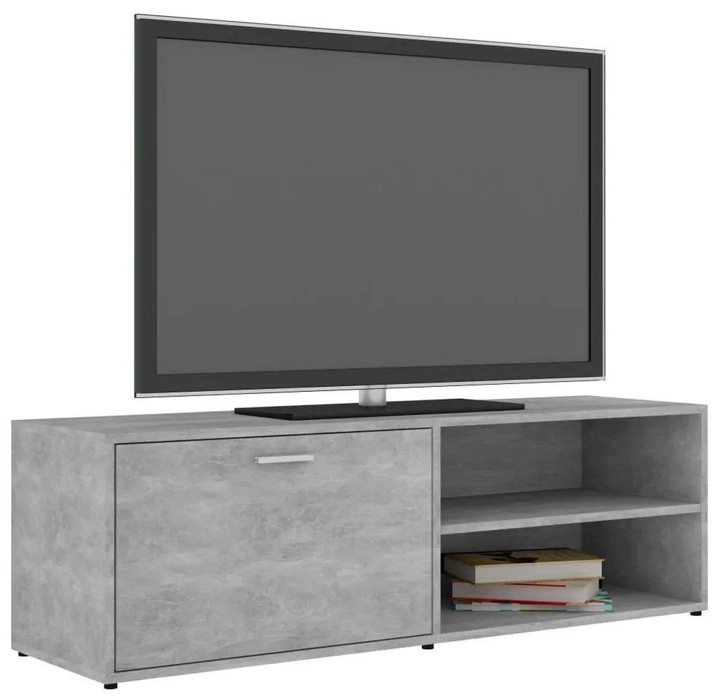 Móvel de TV 120x34x37 cm derivados de madeira cinzento cimento
