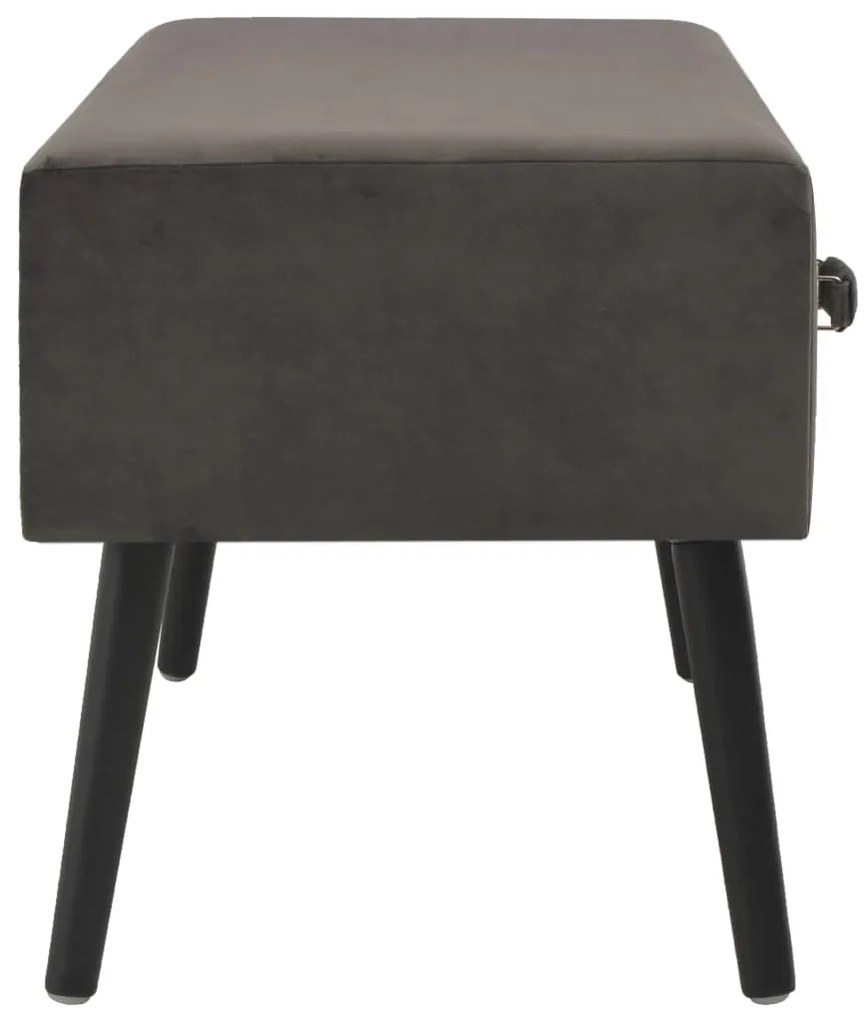 Mesa de centro 80x40x46 cm veludo cinzento