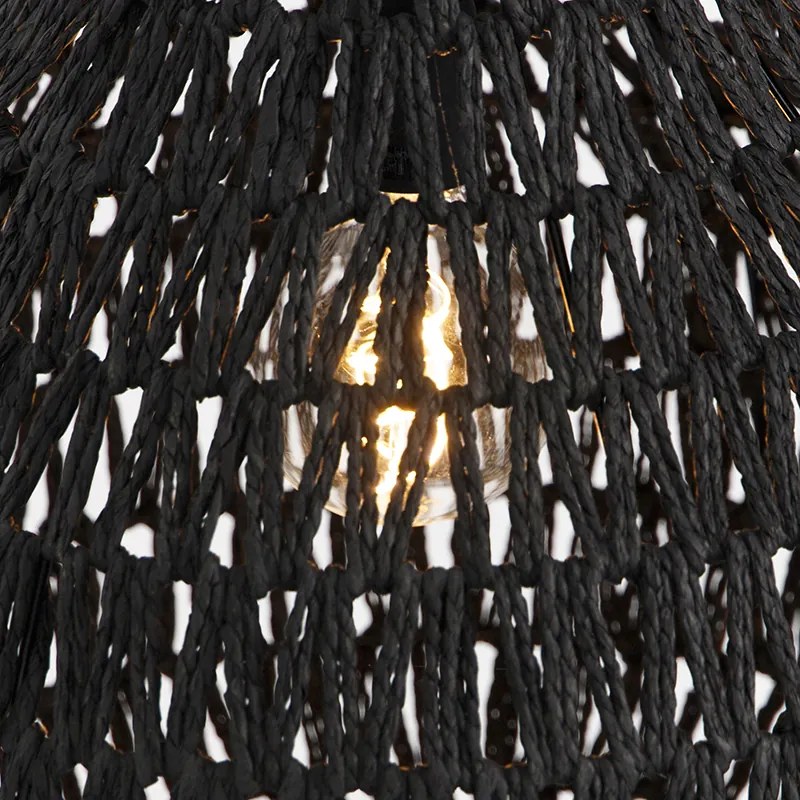 Candeeiro de suspensão retro preto 45 cm - Lina Drop