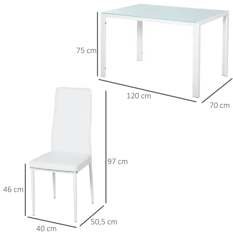 Conjunto de Refeição Hayla - 4 Cadeiras e 1 Mesa - Design Nórdico