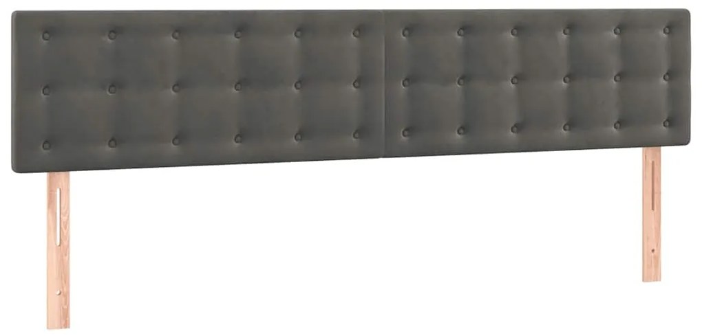 Cama boxspring com colchão 120x190 cm veludo cinzento-escuro