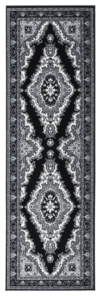 vidaXL Passadeira 100x350 cm polipropileno preto