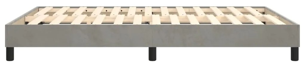 Estrutura de cama sem colchão 140x200 cm veludo cinzento-claro
