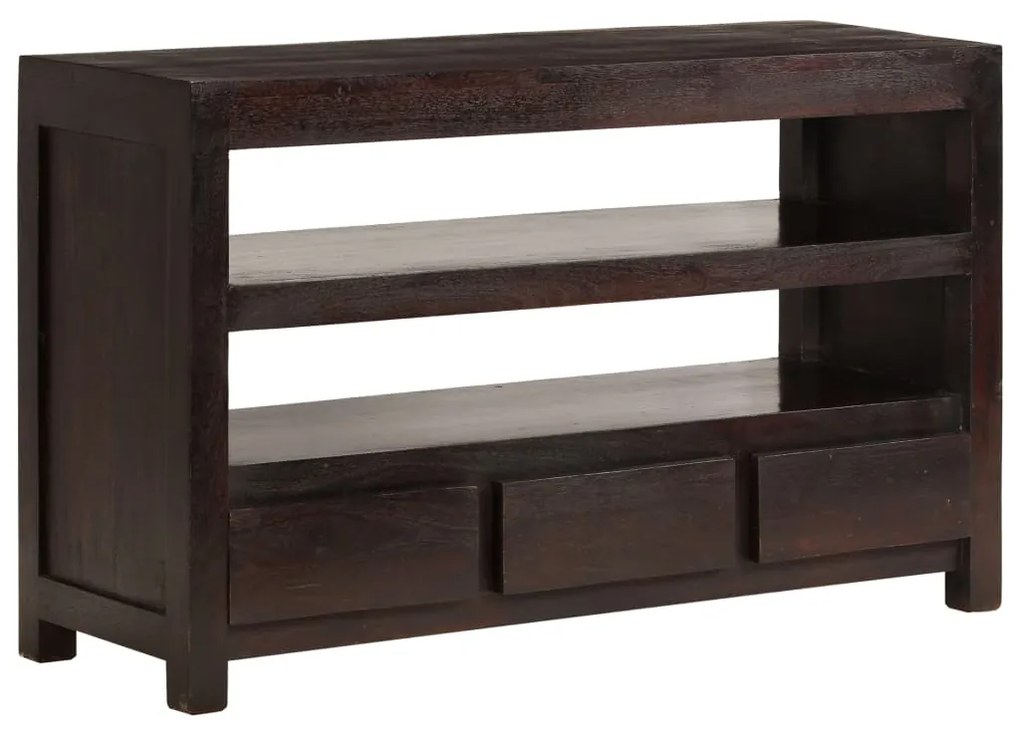 Móvel TV madeira de acácia maciça 90x30x55 cm castanho escuro