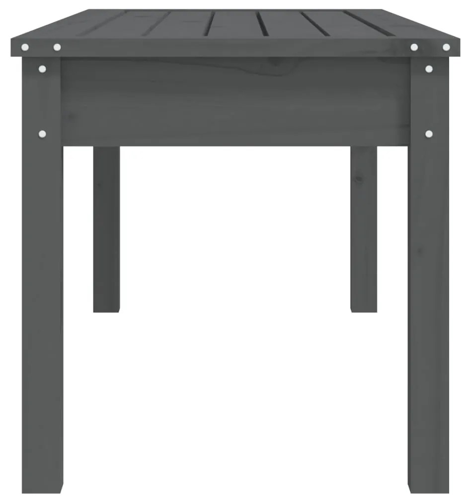 Banco de jardim 109x44x45 cm madeira de pinho maciça cinzento