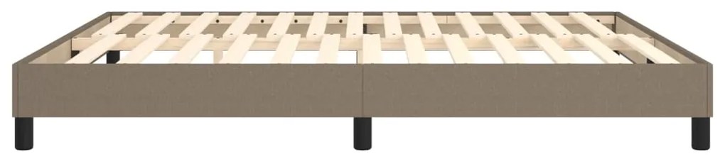 Cama sem colchão 180x200 cm tecido castanho-acinzentado