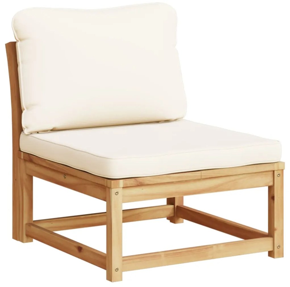 4 pcs conjunto lounge de jardim com almofadões acácia maciça