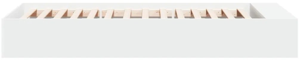 Estrutura de cama 90x200 cm derivados de madeira branco