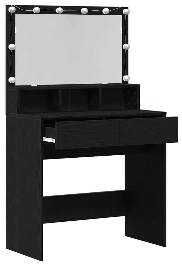 Mesa de vestir Carvalho preto Aglomerado