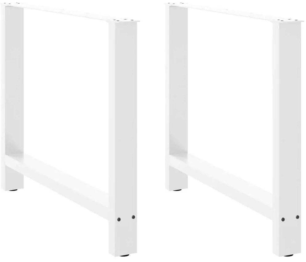 Pés para mesa de jantar , 2 peças, 90x (72-73) cm, branco, aço