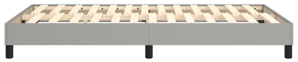 Estrutura de cama sem colchão 120x200 cm tecido cinzento-claro