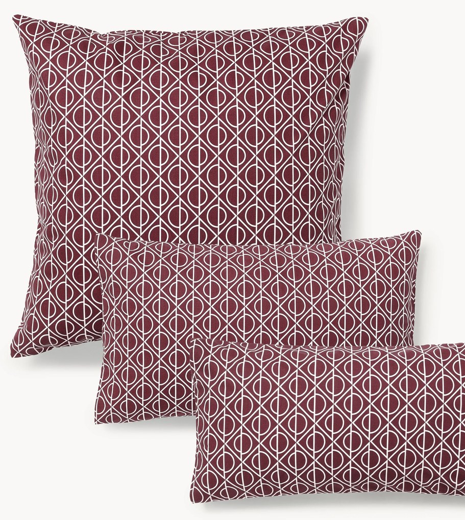 Fronha de almofada em percal de algodão com padrão geométrico Jella