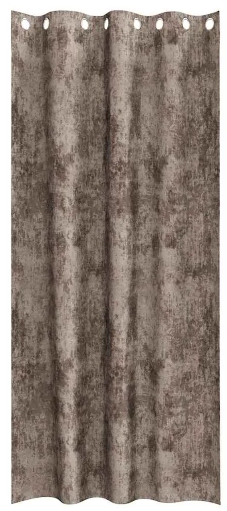 Cortinas de Veludo 2 peças com Ilhós Cappuccino 225x140 cm
