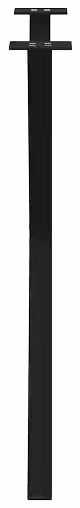 Pés de mesa de jantar em formato de X, 2 peças, preto, 80x (72-73) cm,