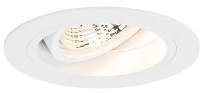 Foco embutido redondo branco ajustável - Chuck 70 Moderno