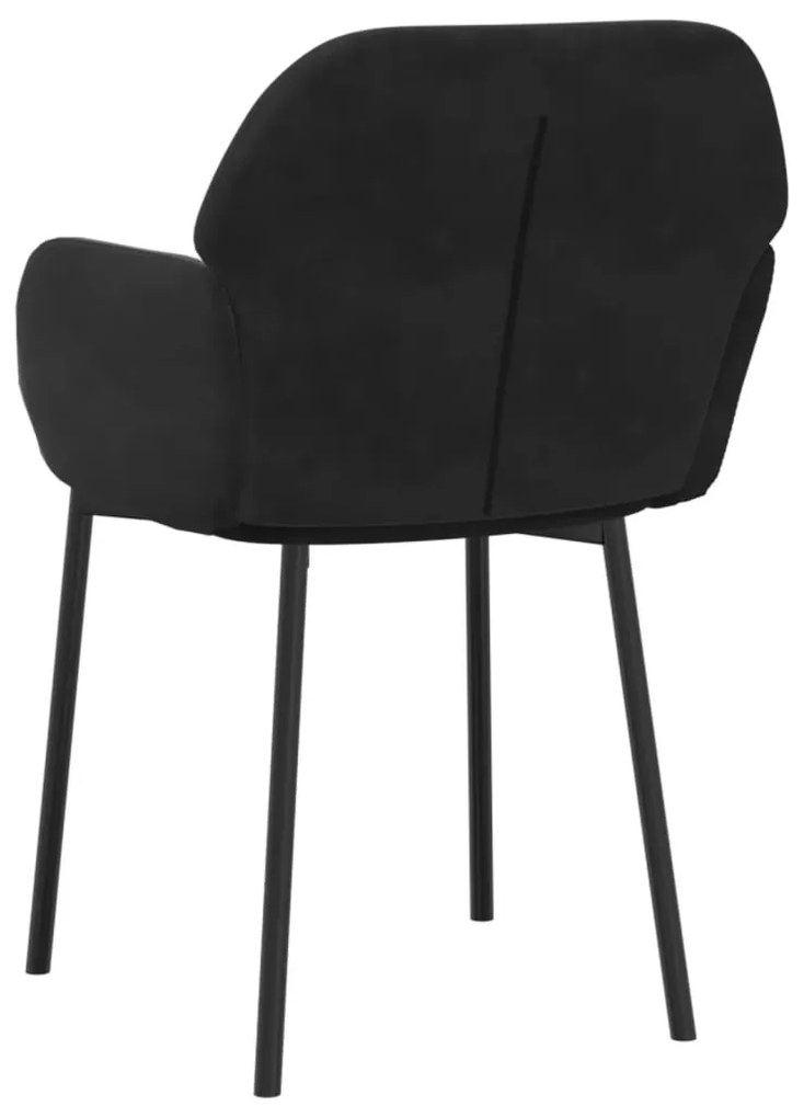 Cadeiras de jantar 2 pcs veludo preto