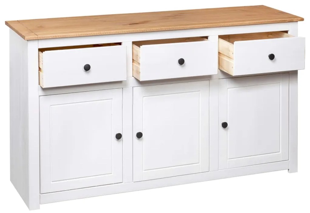 Aparador 135x40x80 cm pinho maciço panama branco