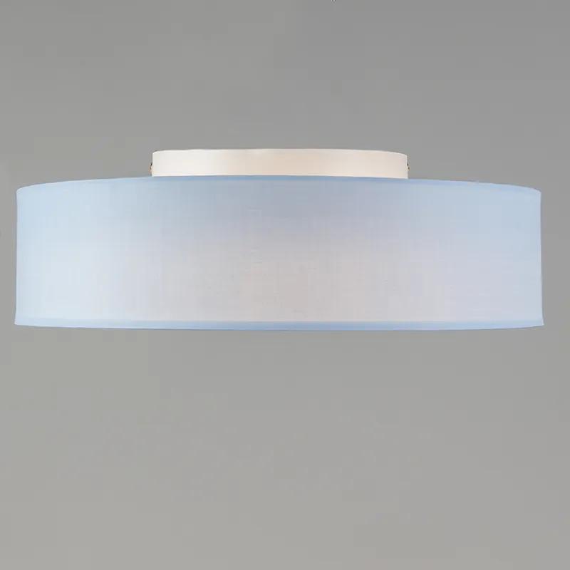 Lâmpada de teto azul 40 cm com LED - Drum LED Moderno