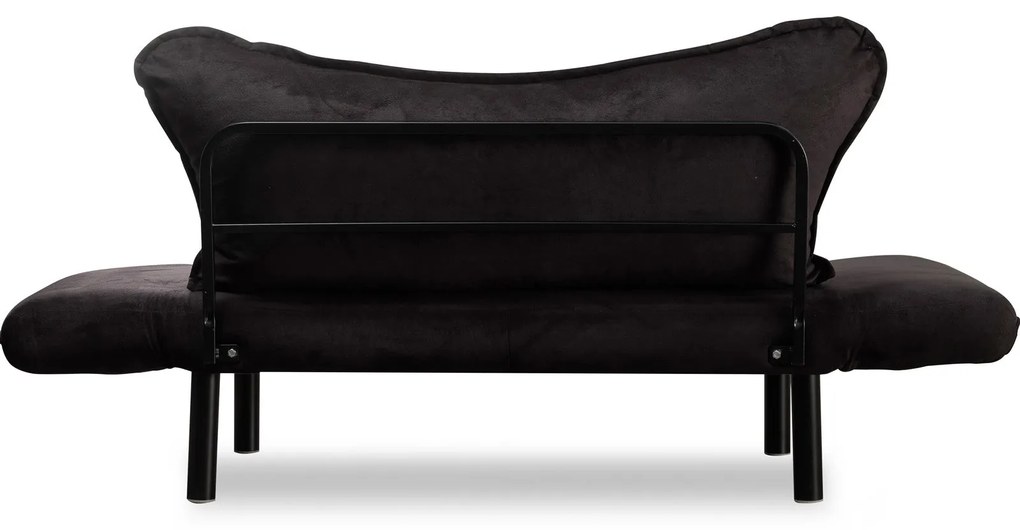 Sofá-Cama de 2 Lugares Chatto – Preto – 150x70x75 cm