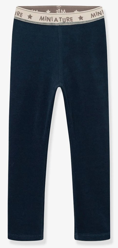 Leggings em malha polar MATLEEMA para criança MINI A TURE azul-escuro